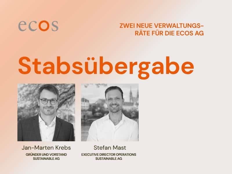 Verstärkung im Verwaltungsrat: Strategische Partnerschaft mit Sustainable AG vertieft