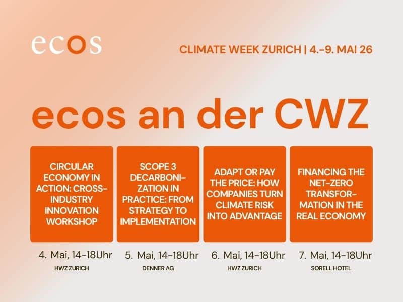 ecos an der ersten Climate Week Zurich